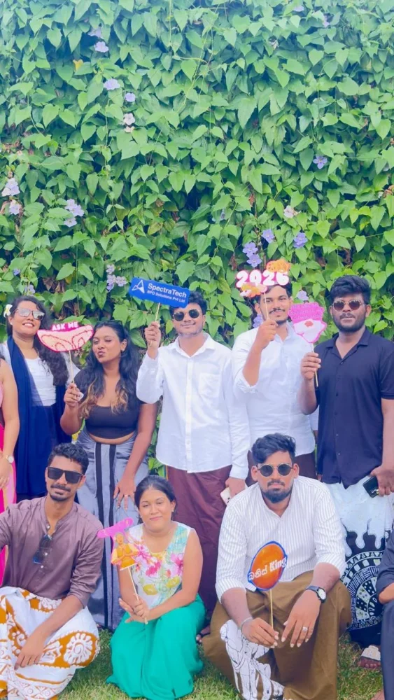 The SpectraTech team at the Sinhala and Tamil New Year celebration