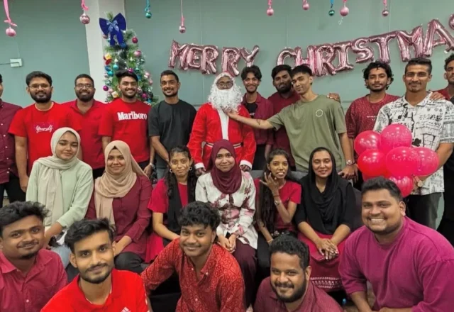 The SpectraTech team at the Christmas celebration