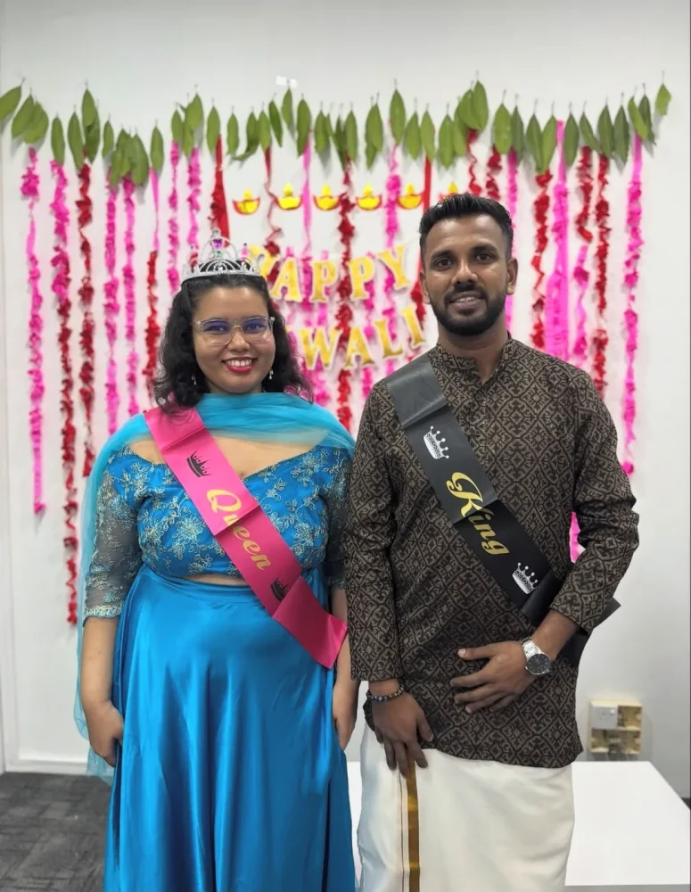The SpectraTech team at the Diwali celebration