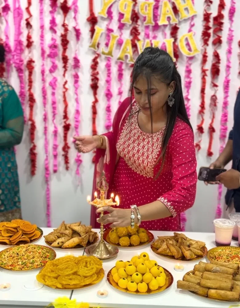 The SpectraTech team at the Diwali celebration