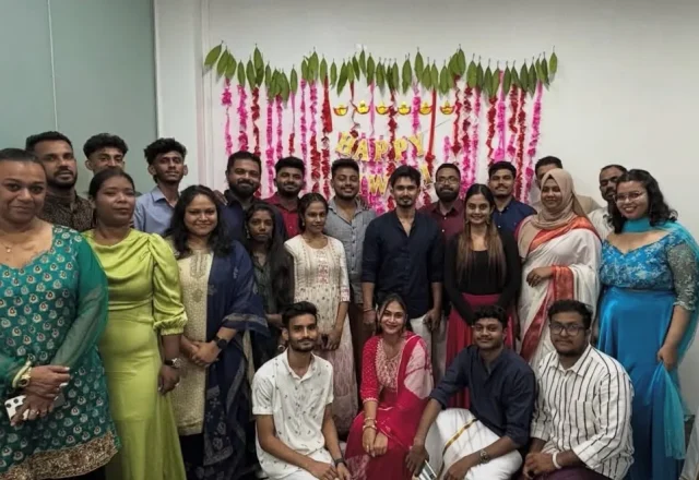 The SpectraTech team at the Diwali celebration
