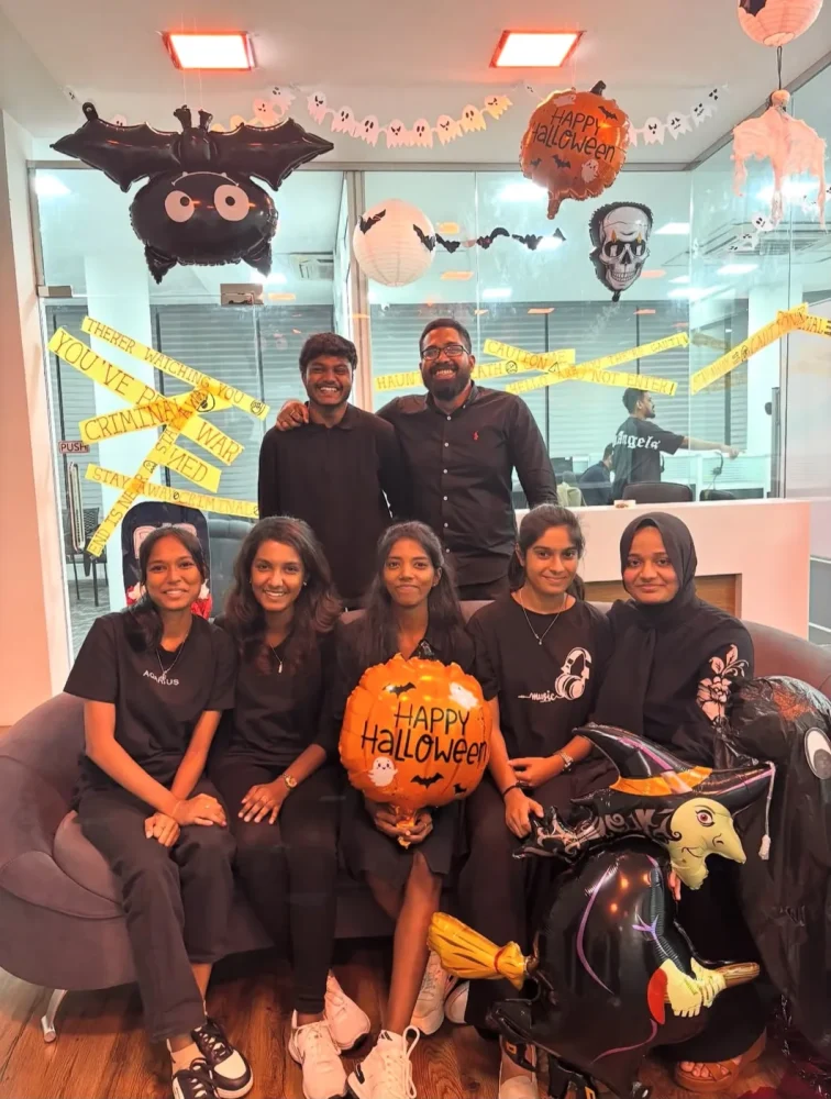 The SpectraTech team at the Halloween celebration
