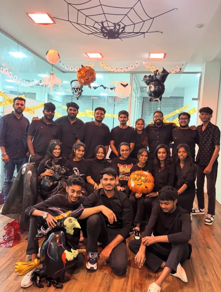 The SpectraTech team at the Halloween celebration