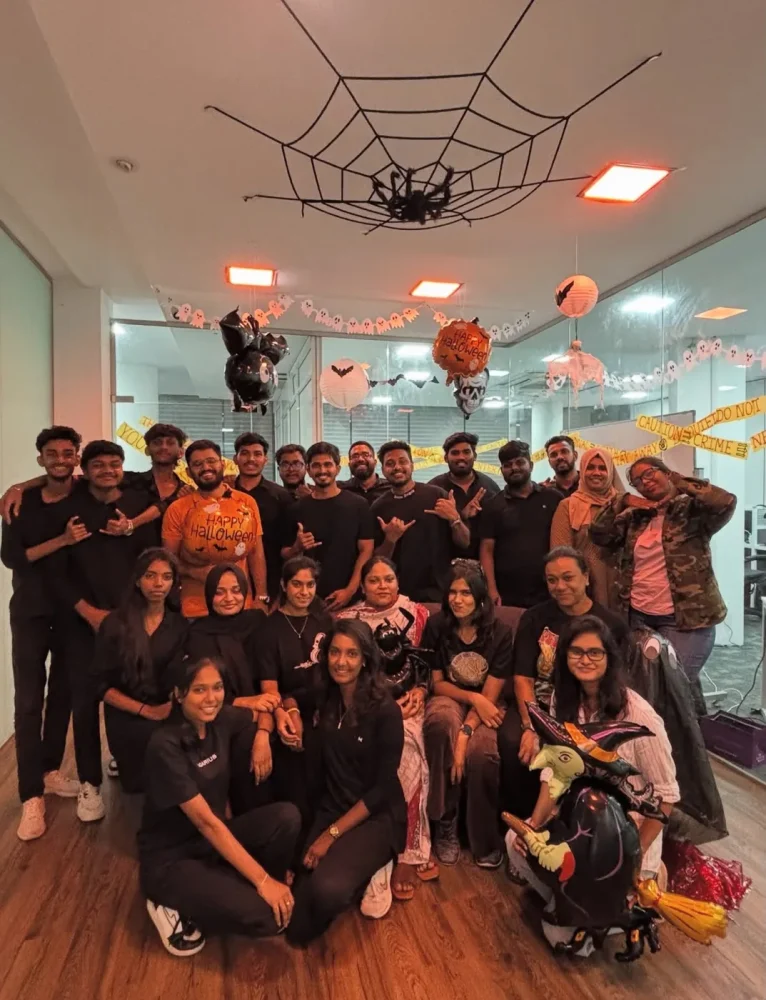 The SpectraTech team at the Halloween celebration
