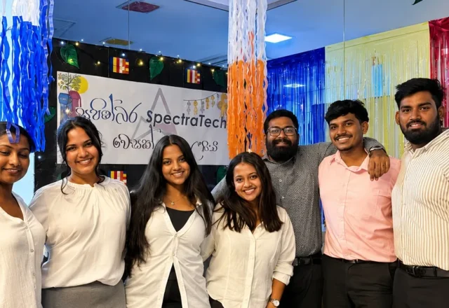 The SpectraTech team at the Vesak celebration
