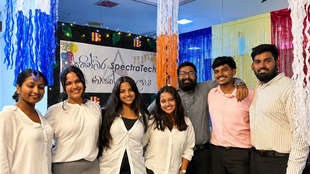 The SpectraTech team at the Vesak celebration